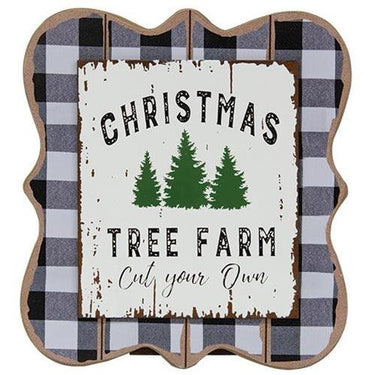 Christmas Tree Farm Buffalo Check Easel - The Fox Decor